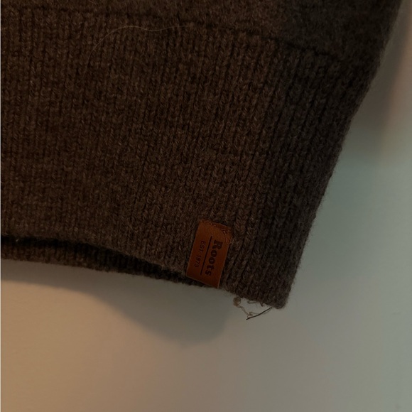 Roots Brown and Black Turtleneck Sweater with Nordic Pattern - Picture 2 of 6